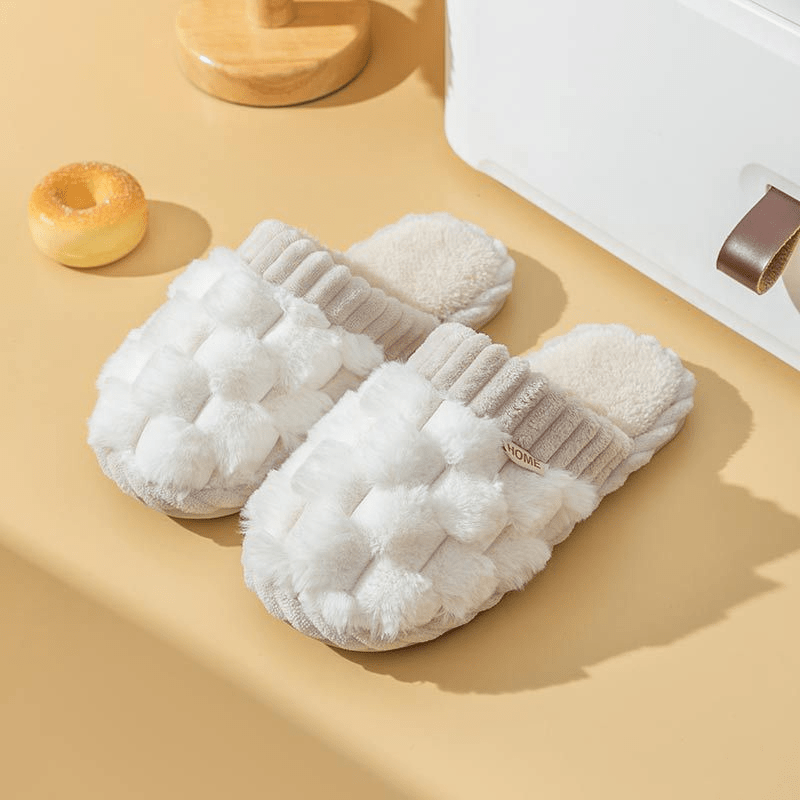 Ladies' Soft Slippers - Comfortable House Shoes for Home Beige