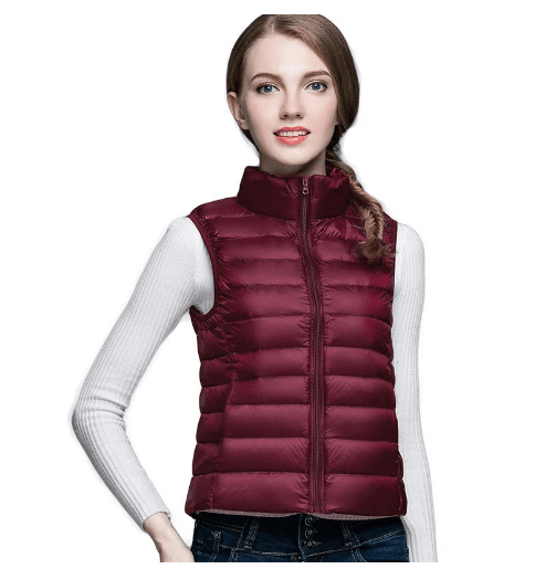 Leontine | Women's Sleeveless Vest | Winter wine red