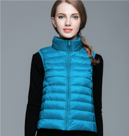 Leontine | Women's Sleeveless Vest | Winter blue