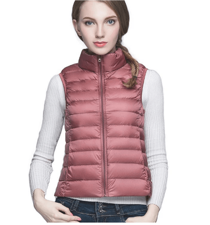 Leontine | Women's Sleeveless Vest | Winter Dark Rose