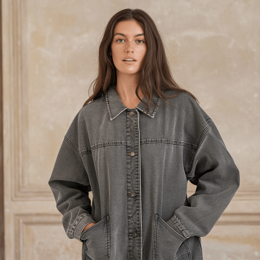 Lightweight Denim Jacket For Women Breathable Transitional Jacket For Everyday Use