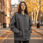 Lightweight Denim Jacket For Women Breathable Transitional Jacket For Everyday Use