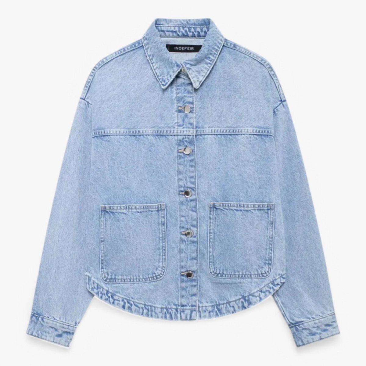 Lightweight Denim Jacket For Women Breathable Transitional Jacket For Everyday Use Blue