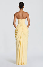 Sanne | Elegant Strapless Maxi Dress with Corset