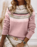 Flora | Women’s Warm Sweater – Chic Oversized Knit & Refined Slimming Texture Pink
