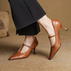 Lorena | Women’s Genuine Leather Heels – Chic Artisan Pointed-Toe & Refined Stiletto Comfort 0