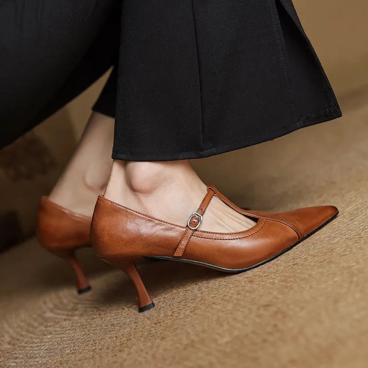 Lorena | Women’s Genuine Leather Heels – Chic Artisan Pointed-Toe & Refined Stiletto Comfort 3