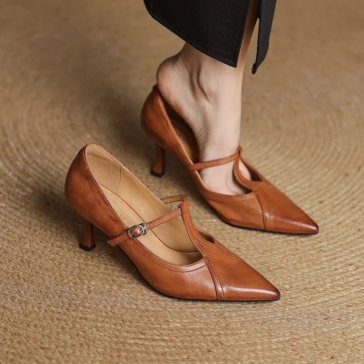 Lorena | Women’s Genuine Leather Heels – Chic Artisan Pointed-Toe & Refined Stiletto Comfort 5