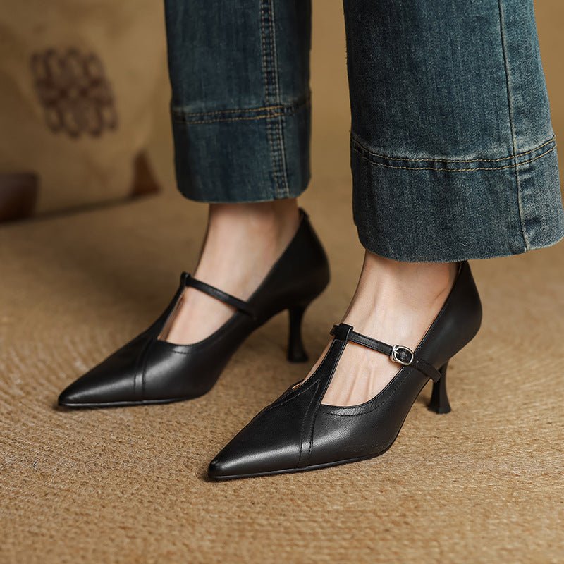 Lorena | Women’s Genuine Leather Heels – Chic Artisan Pointed-Toe & Refined Stiletto Comfort 8