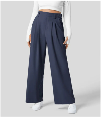 Lou | Casual women's wide-leg trousers with a high waist | Relaxed fit 0