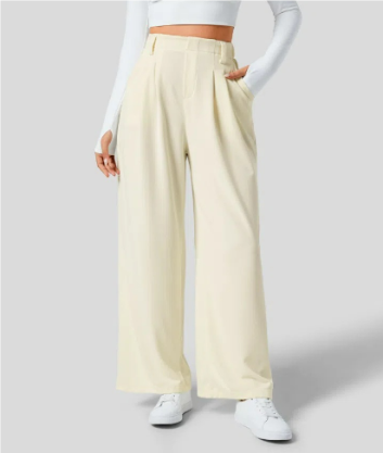 Lou | Casual women's wide-leg trousers with a high waist | Relaxed fit 1