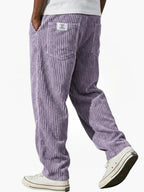 Zipari | Modern and Relaxed Men's Corduroy Trousers Purple