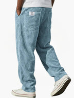 Zipari | Modern and Relaxed Men's Corduroy Trousers Light Blue