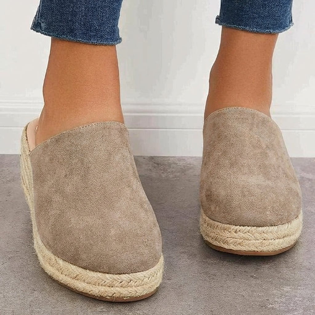 Lumi | Women’s Espadrille Wedge Mules – Sleek Closed-Toe Design & Elevated Architectural Heel 6