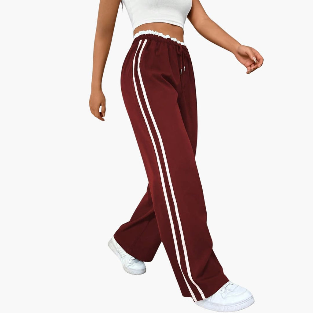 Luna | Women's Pants with Elastic Waist and Side Stripes - Comfortable and stylish women's pants with drawstring 2