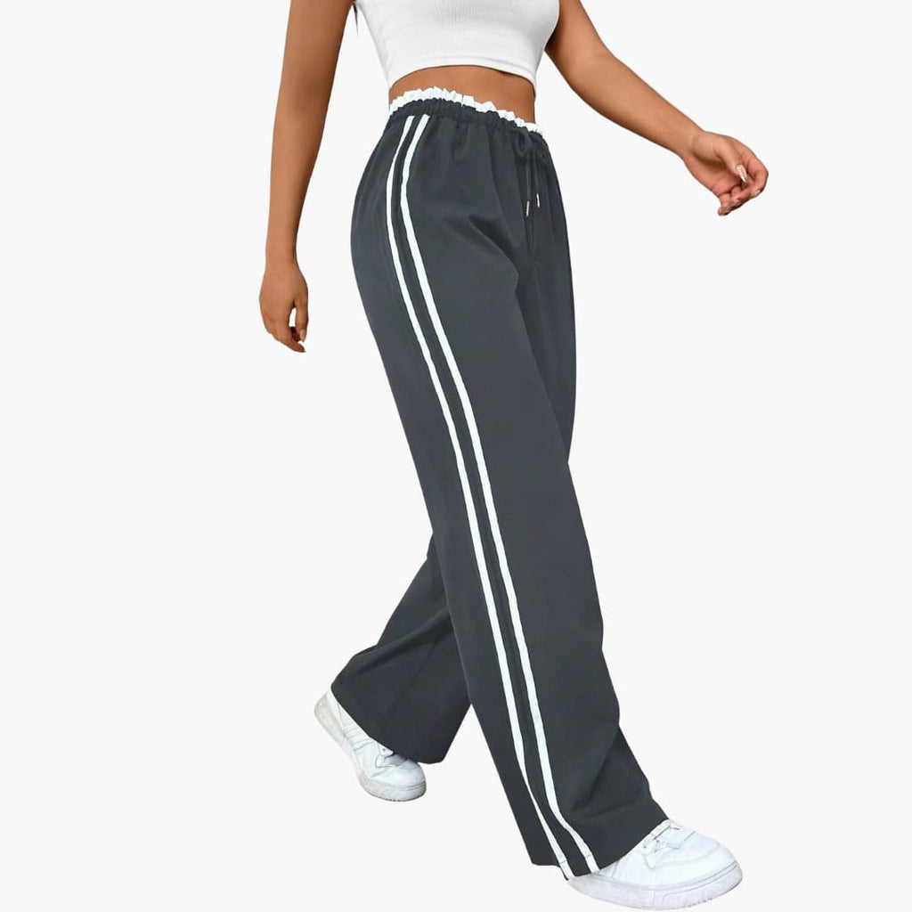 Luna | Women's Pants with Elastic Waist and Side Stripes - Comfortable and stylish women's pants with drawstring 8