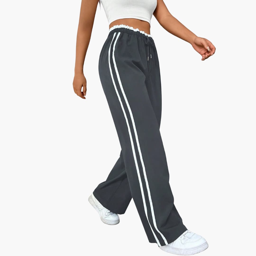 Luna | Women's Pants with Elastic Waist and Side Stripes - Comfortable and stylish women's pants with drawstring 8