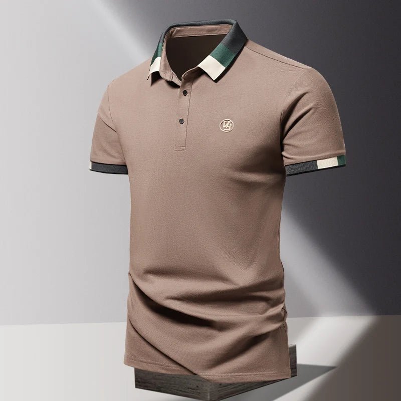 Calico | Luxury Men’s Polo with Classic Collar and Breathable Comfort Brown