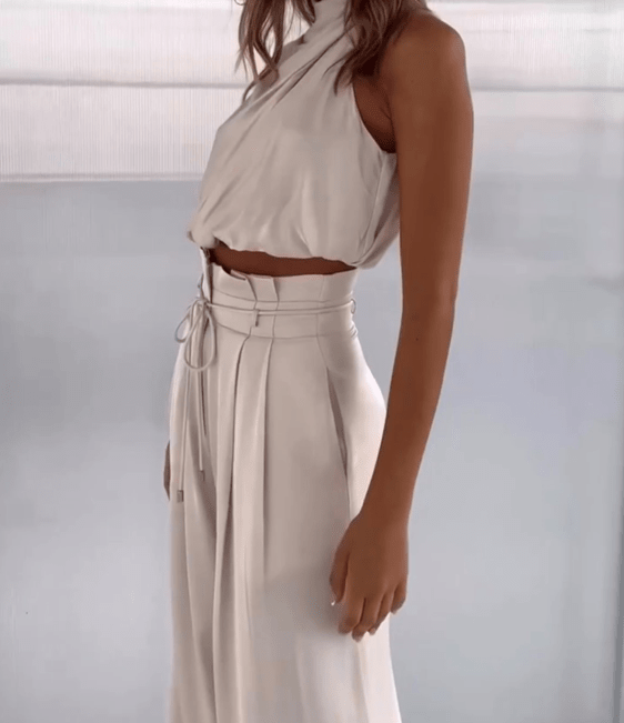 Luxurious Two-Piece Set With Elegant Top And Pants For Party And Everyday Use 1