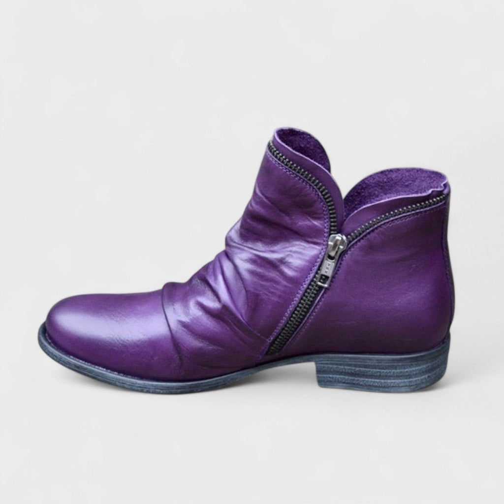 Damaris | Boots For Women | Ankle Height Side Zip Closure