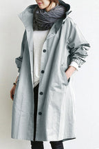 Maria | Elegant waterproof trench coat with hood 7