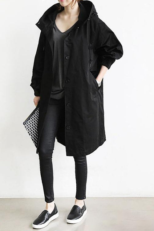 Maria | Elegant waterproof trench coat with hood 8