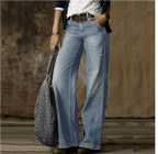 Women's Vintage Baggy Jeans with Straight Leg | High Waist light blue
