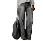 Women's Vintage Baggy Jeans with Straight Leg | High Waist grey