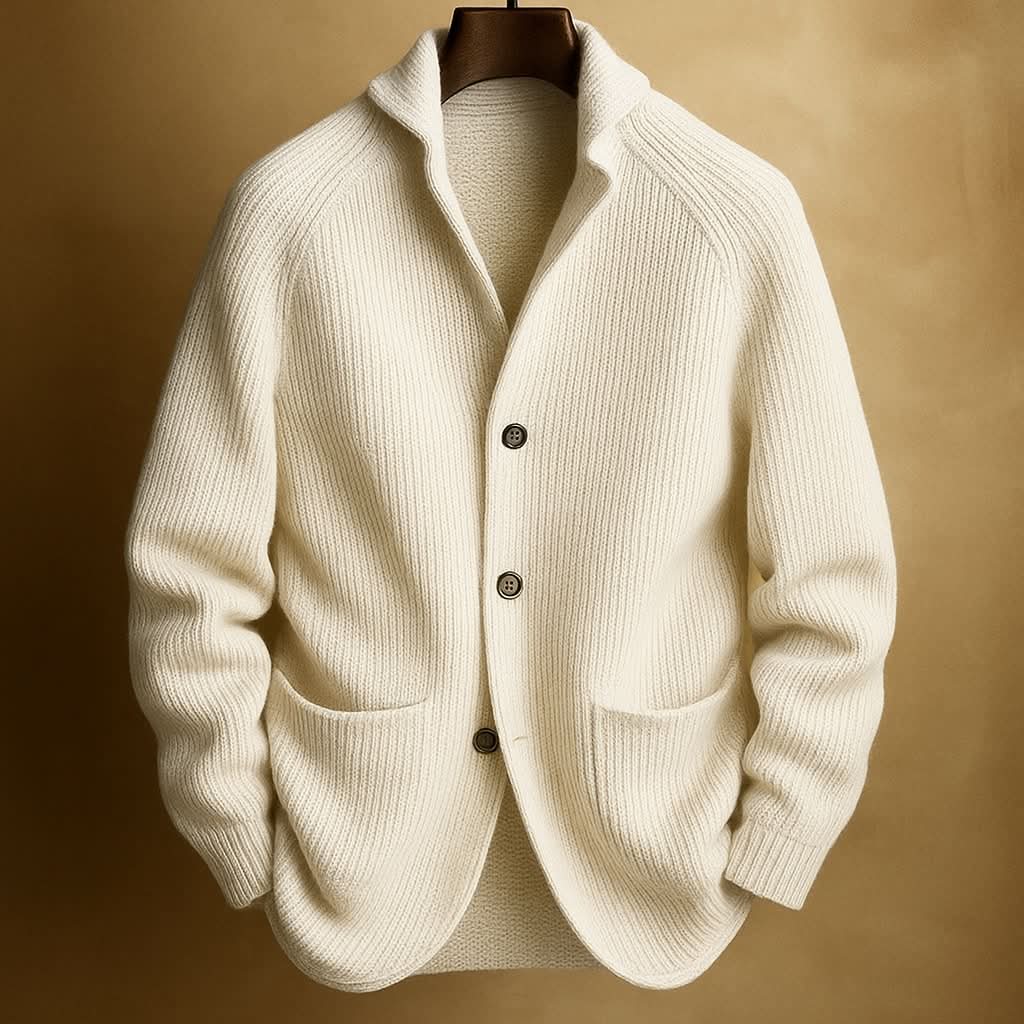 Zipari | RIBBED CARDIGAN White