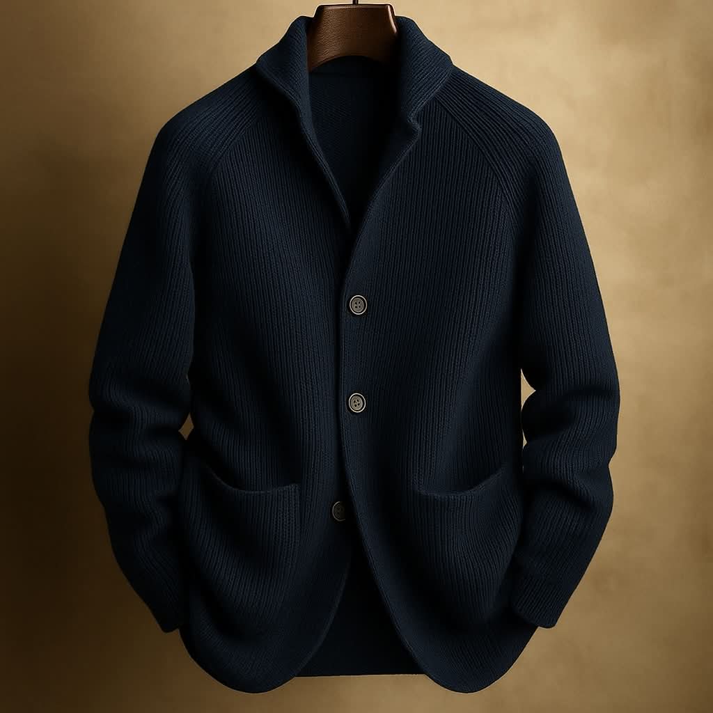 Zipari | RIBBED CARDIGAN Navy Blue
