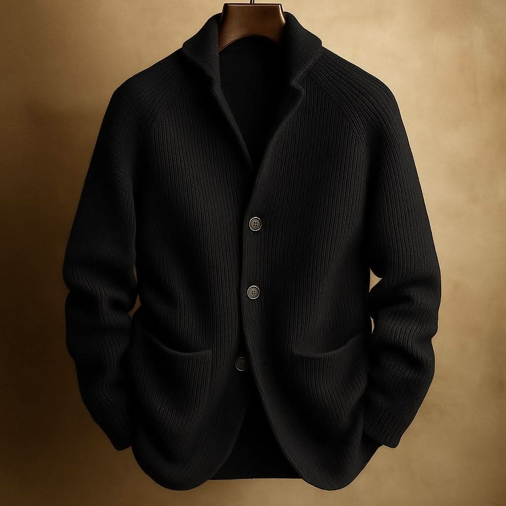 Zipari | RIBBED CARDIGAN Black