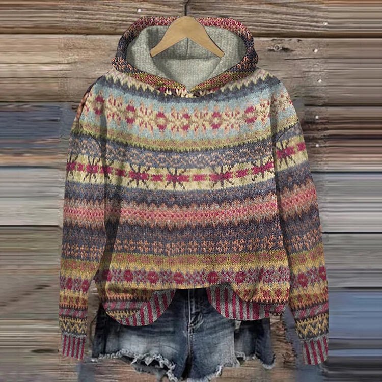 Viore | Women’s Stylish Warm Hoodie – Chic Oversized Fleece & Refined Slimming Texture Brown