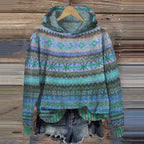 Viore | Women’s Stylish Warm Hoodie – Chic Oversized Fleece & Refined Slimming Texture Blue