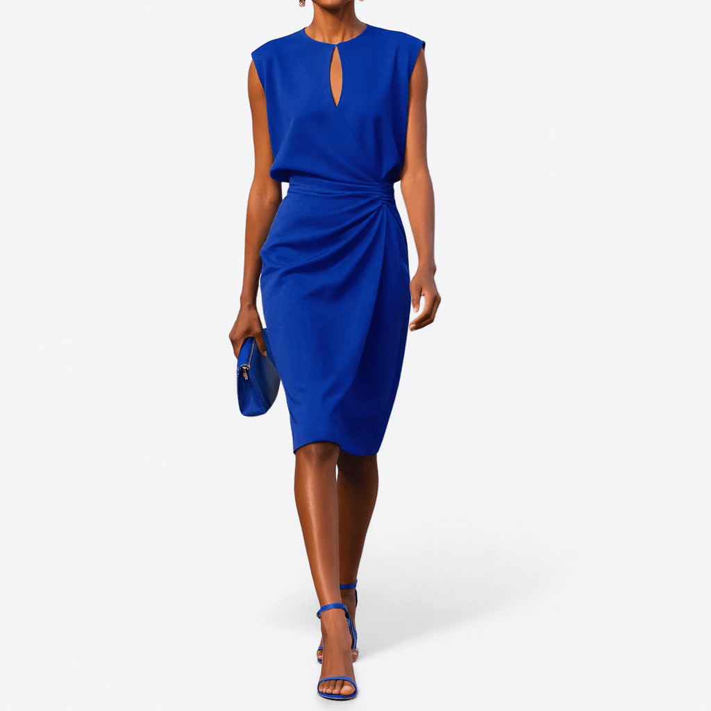 Mechi | Women’s Elegant and Classy Dress – Chic Architectural Midi & Refined Slimming Silhouette 6
