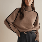 Women's Warm Turtleneck Sweater | Winter Oak Brown