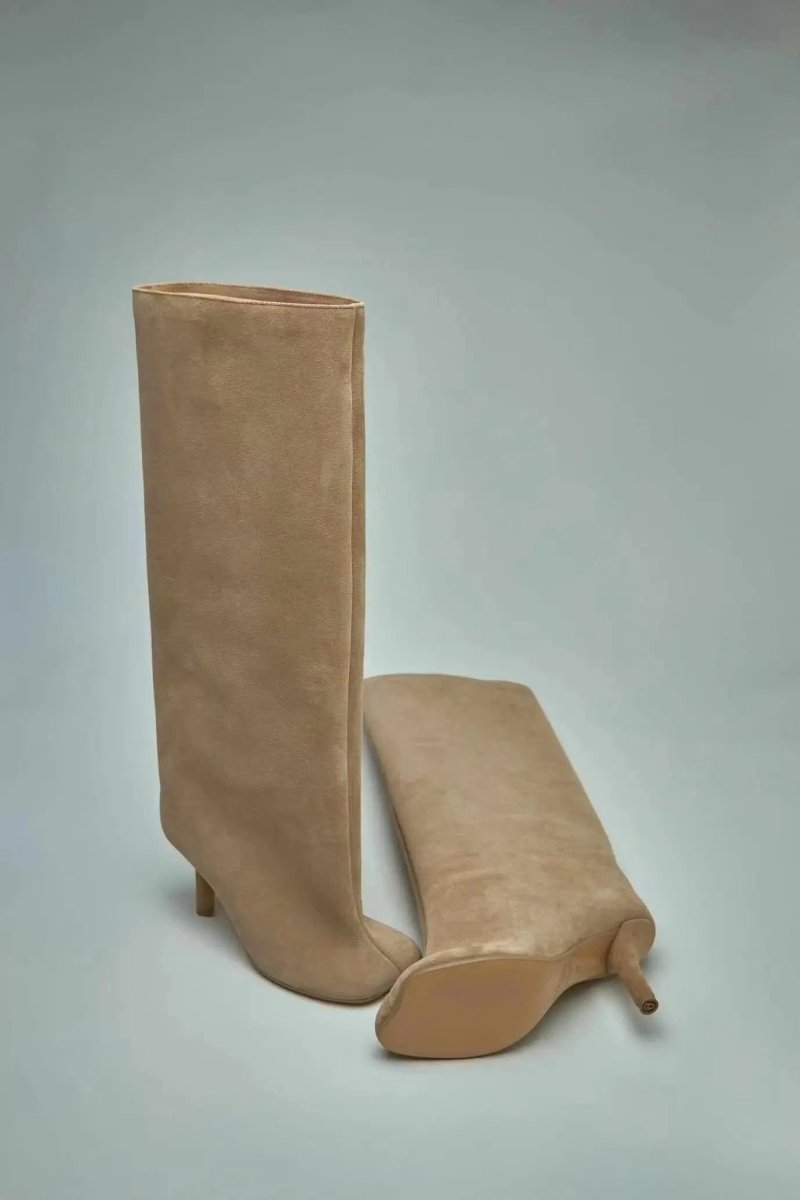 Aura | Women’s Faux Suede Boots – Chic Artisan Ankle Silhouette & Refined Slimming Edge
