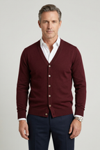 Men’s Cardigan | Button V Neck - 7