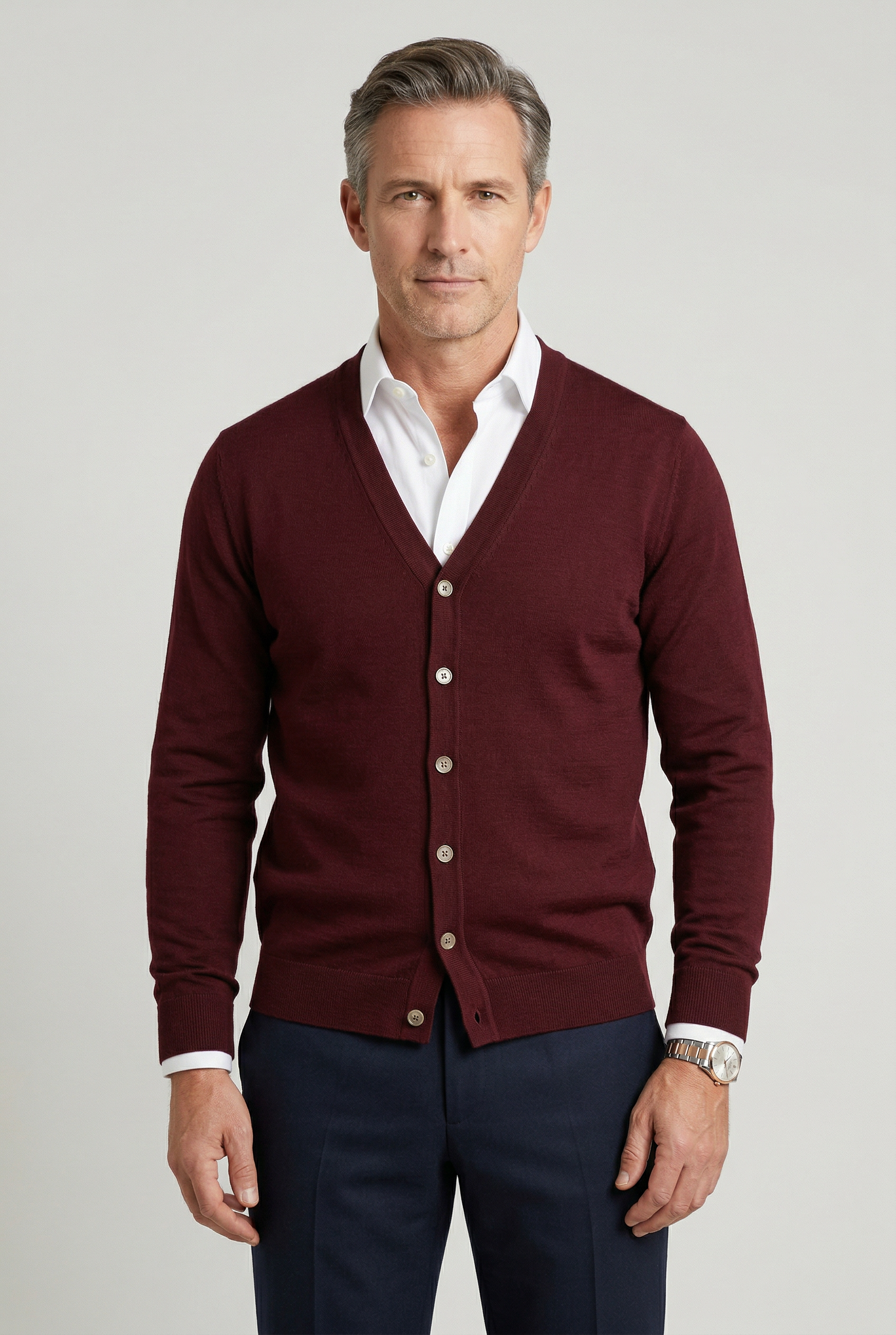 Men’s Cardigan | Button V Neck - 7