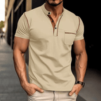 Men's Polo Shirt Cotton Blue All-round comfort and leisure beige