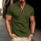 Men's Polo Shirt Cotton Blue All-round comfort and leisure dark green