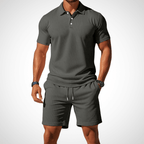 Men's Polo Shirt and Shorts Set, Cotton, Size L, Summer Look 5