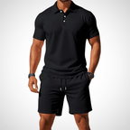 Men's Polo Shirt and Shorts Set, Cotton, Size L, Summer Look 6
