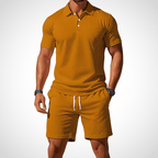 Men's Polo Shirt and Shorts Set, Cotton, Size L, Summer Look 8