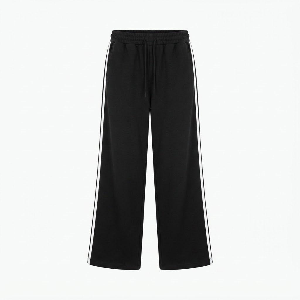 Men's Side Stripe Wide Leg Trousers – Loose Casual Summer Sports Pants
