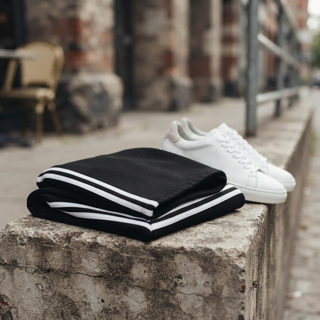 Men's Side Stripe Wide Leg Trousers – Loose Casual Summer Sports Pants