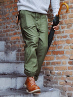 Men’s Straight Casual Pants – Authentic OG-107 Heritage Sateen, Garrison Tailoring & Military Urban Majesty Olive Green