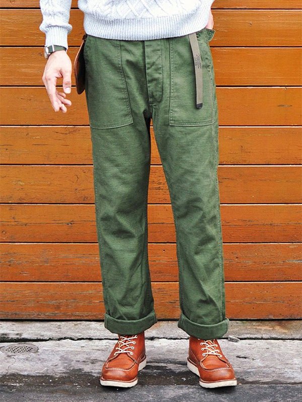 Men’s Straight Casual Pants – Authentic OG-107 Heritage Sateen, Garrison Tailoring & Military Urban Majesty