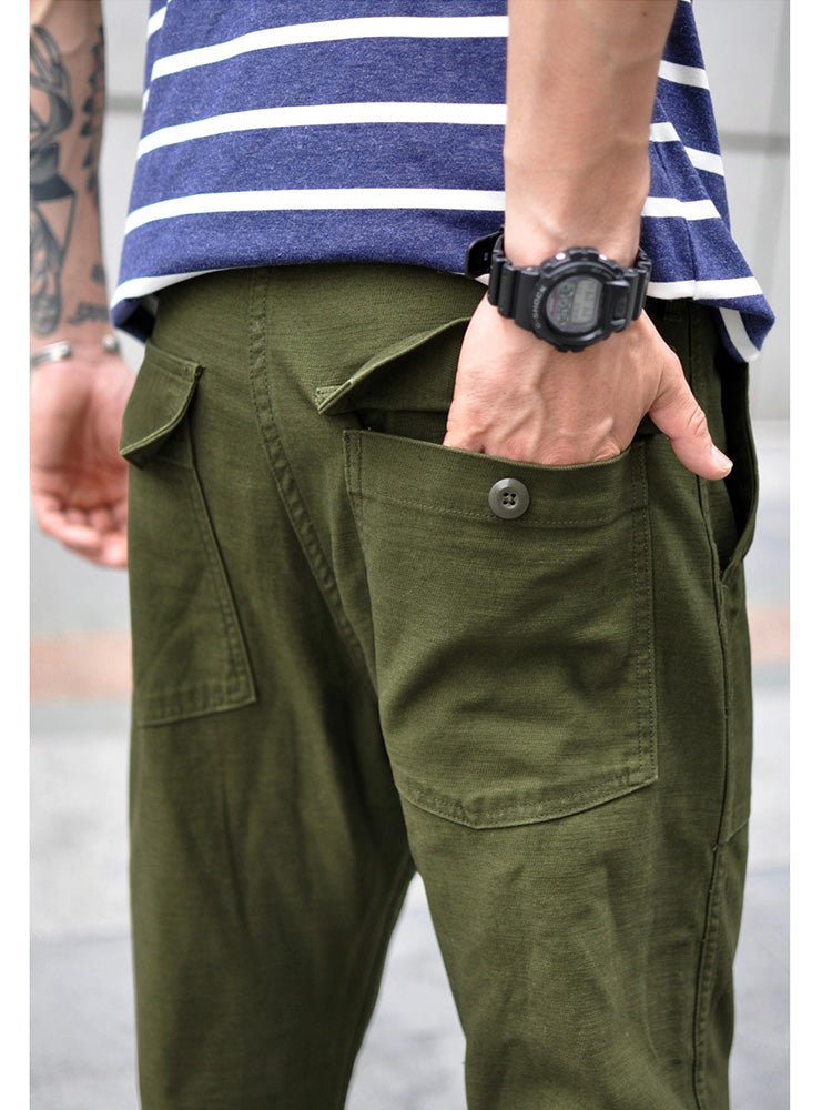 Men’s Straight Casual Pants – Authentic OG-107 Heritage Sateen, Garrison Tailoring & Military Urban Majesty