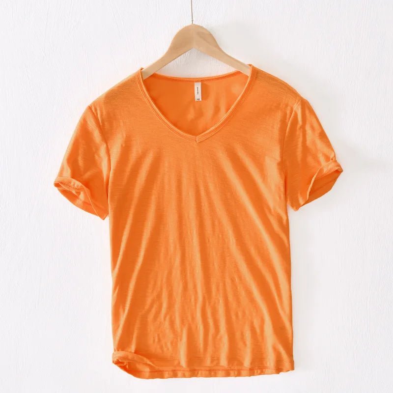 Men’s T-Shirt with V-Neck and Short Sleeves 1