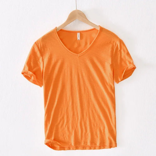 Men’s T-Shirt with V-Neck and Short Sleeves 1